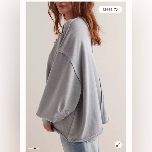 Free People We The Free Venice V-Neck Sweatshirt. NWT cold winter - Picture 2 of 4